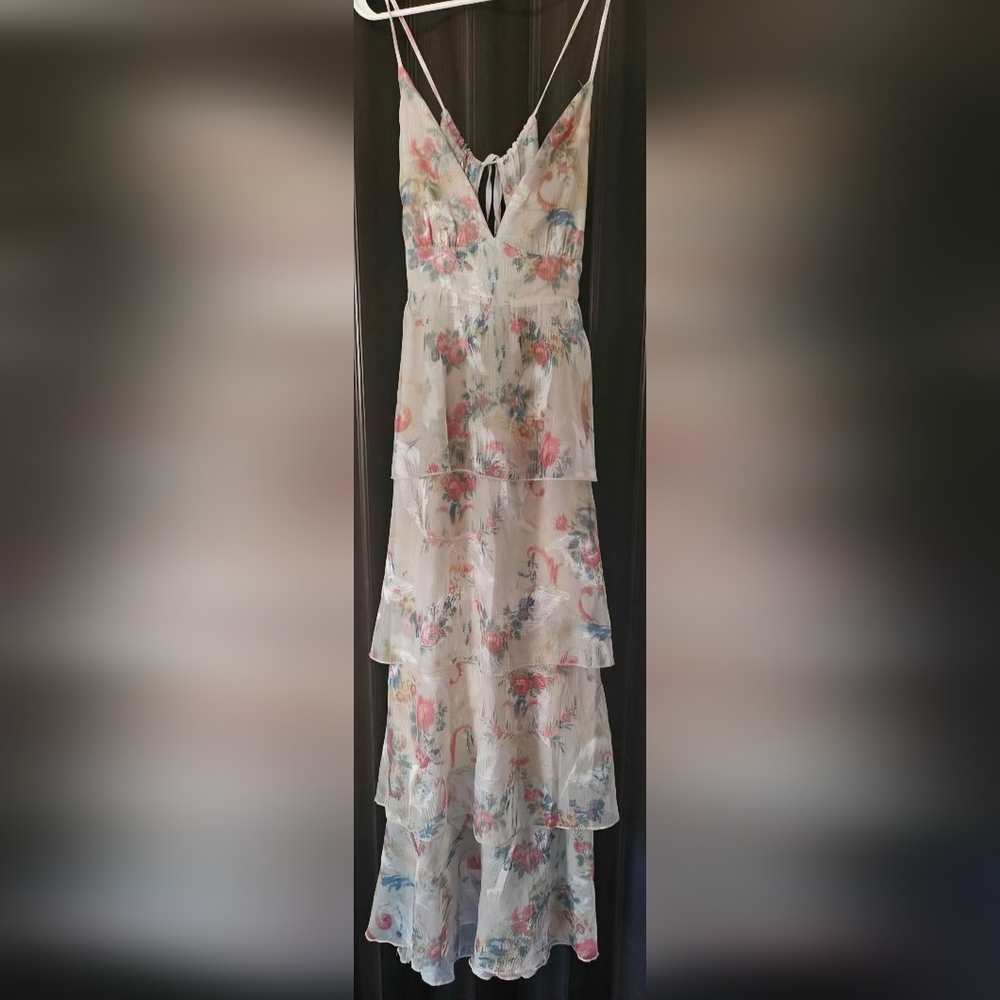 Buckle Sheer Floral Dress